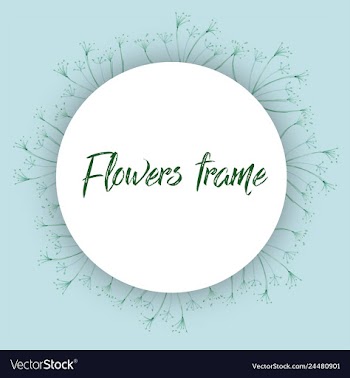 Flower wreath round frame of flowers and leaves vector image