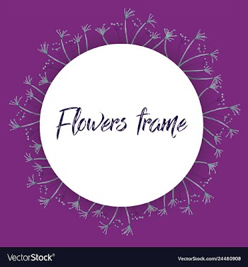 Flower wreath round frame of flowers and leaves vector image