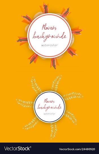 Flower wreath round frame of flowers and leaves vector image