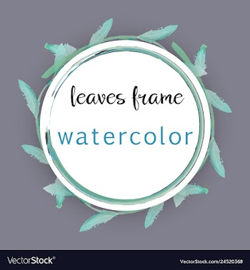 Flower wreath round frame of flowers and leaves vector image