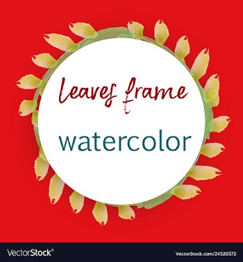 Flower wreath round frame of flowers and leaves vector image