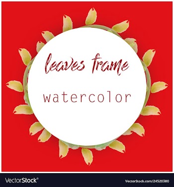 Flower wreath round frame of flowers and leaves vector image