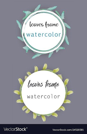 Flower wreath round frame of flowers and leaves vector image