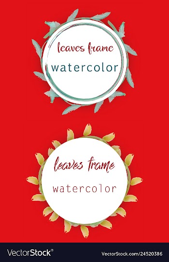 Flower wreath round frame of flowers and leaves vector image