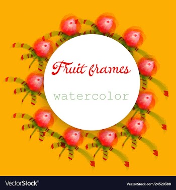 Flower wreath round frame of flowers and leaves vector image