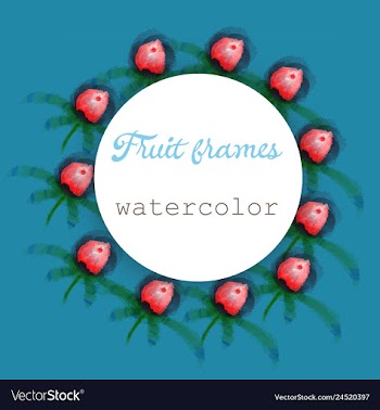 Flower wreath round frame of flowers and leaves vector image
