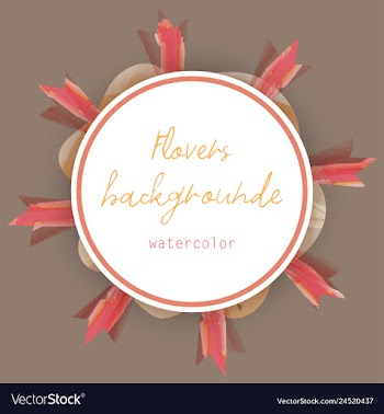 Flower wreath round frame of flowers and leaves vector image