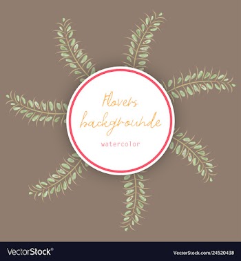 Flower wreath round frame of flowers and leaves vector image