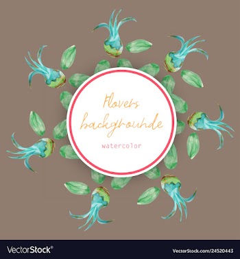 Flower wreath round frame of flowers and leaves vector image