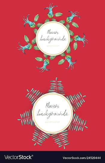 Flower wreath round frame of flowers and leaves vector image