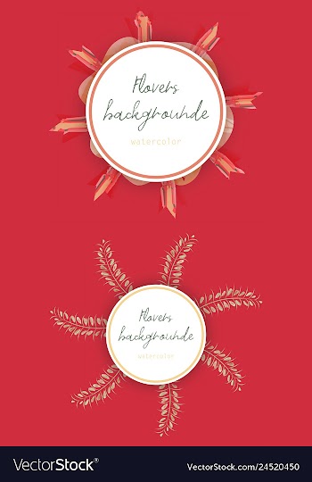Flower wreath round frame of flowers and leaves vector image