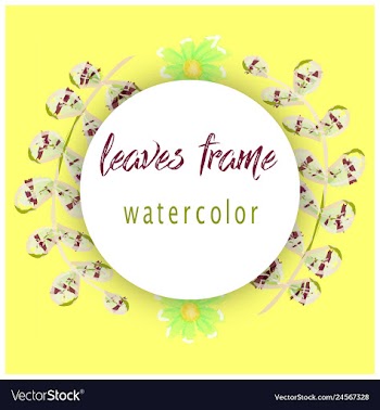 Flower wreath round frame of flowers and leaves vector image