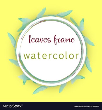 Flower wreath round frame of flowers and leaves vector image
