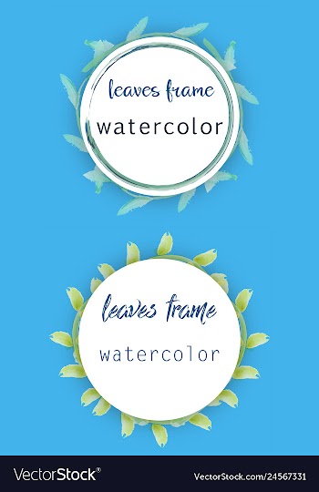 Flower wreath round frame of flowers and leaves vector image