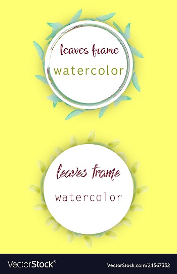 Flower wreath round frame of flowers and leaves vector image
