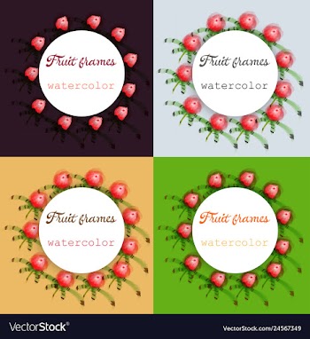 Flower wreath round frame of flowers and leaves vector image