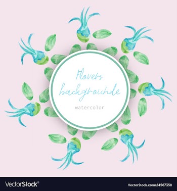 Flower wreath round frame of flowers and leaves vector image