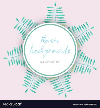 Flower wreath round frame of flowers and leaves vector image