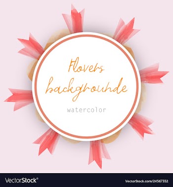 Flower wreath round frame of flowers and leaves vector image