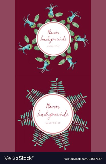 Flower wreath round frame of flowers and leaves vector image