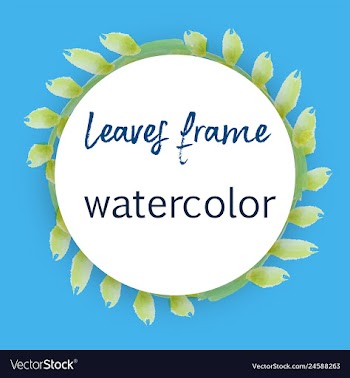 Flower wreath round frame of flowers and leaves vector image