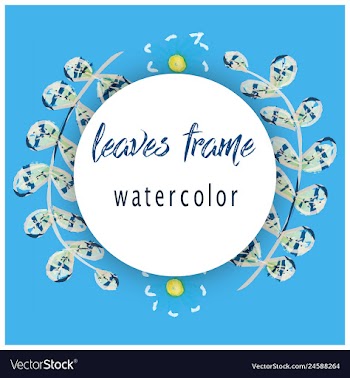 Flower wreath round frame of flowers and leaves vector image