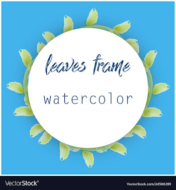 Flower wreath round frame of flowers and leaves vector image