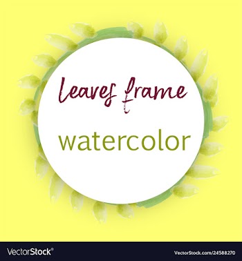 Flower wreath round frame of flowers and leaves vector image