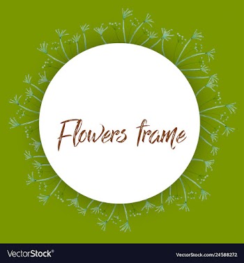 Flower wreath round frame of flowers and leaves vector image