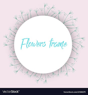 Flower wreath round frame of flowers and leaves vector image