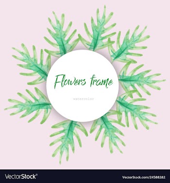 Flower wreath round frame of flowers and leaves vector image