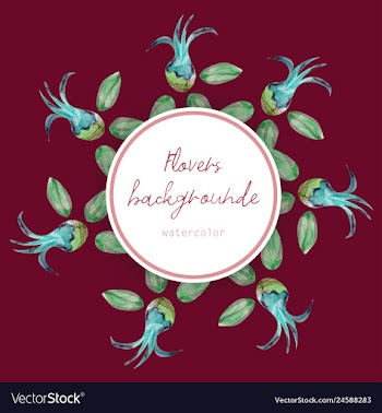Flower wreath round frame of flowers and leaves vector image