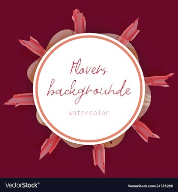 Flower wreath round frame of flowers and leaves vector image