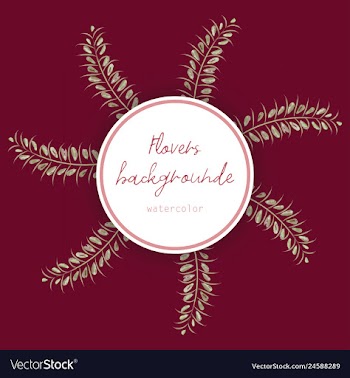 Flower wreath round frame of flowers and leaves vector image