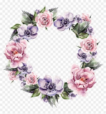 Flower Wreath Wedding Invitation Garland Watercolor - Flower Wreath Wedding Invitation Garland Watercolor