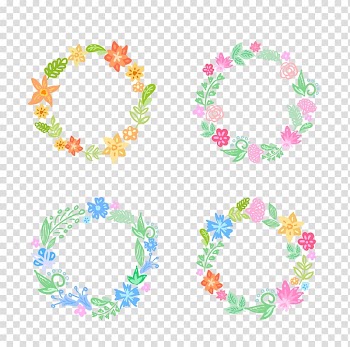 Flower Wreath, wreath material transparent background PNG clipart