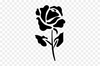Flowering Rose Stem Flat Icon Flower Transparent Png - Graphic Of Stem Rose