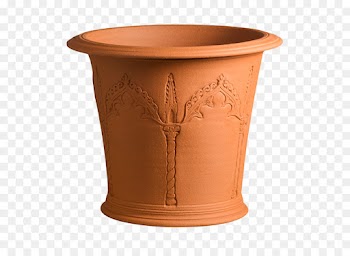 Flowerpot, Vase, Ceramic, Orange PNG