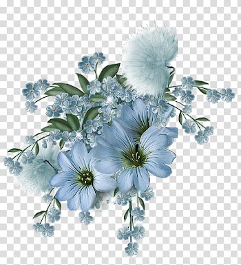 Flowers, blue-petaled flower transparent background PNG clipart