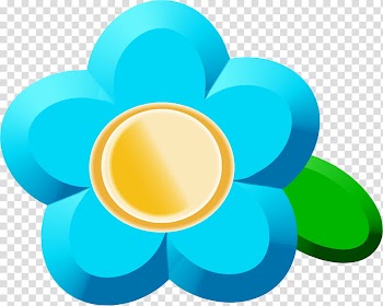 Flowers, blue, yellow, and green abstract painting transparent background PNG clipart