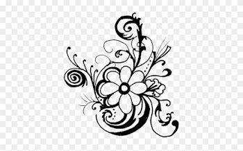 Flowers Clip Art Black And White Border