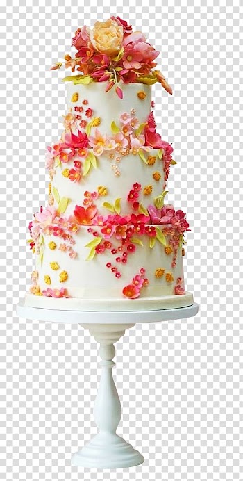 Flowers cream cake transparent background PNG clipart
