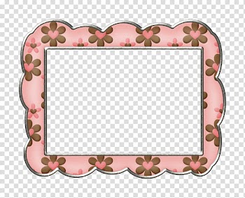 Flowers Frames, pink and green floral frame transparent background PNG clipart