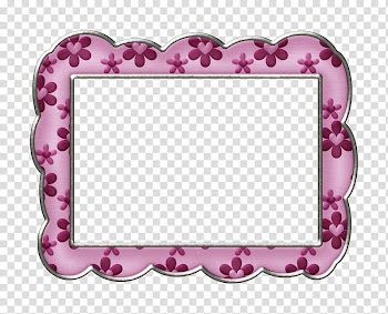 Flowers Frames, pink and purple floral border illustration transparent background PNG clipart