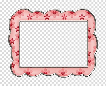 Flowers Frames, pink border illustration transparent background PNG clipart