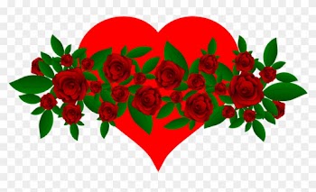 Flowers Heart Red Green Leaves Roses - Red Rose Good Morning
