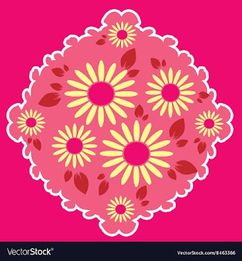 Flowers in frame vector image