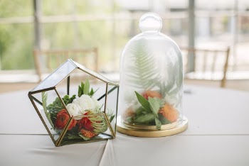 Flowers on Glass Vase