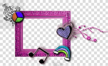 Flowers , pink border frame transparent background PNG clipart
