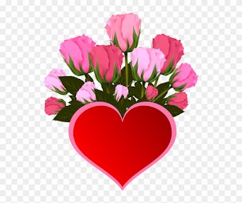 Flowers, Roses, Pink, Bouquet, Heart, Icon - Fleur Rose Coeur